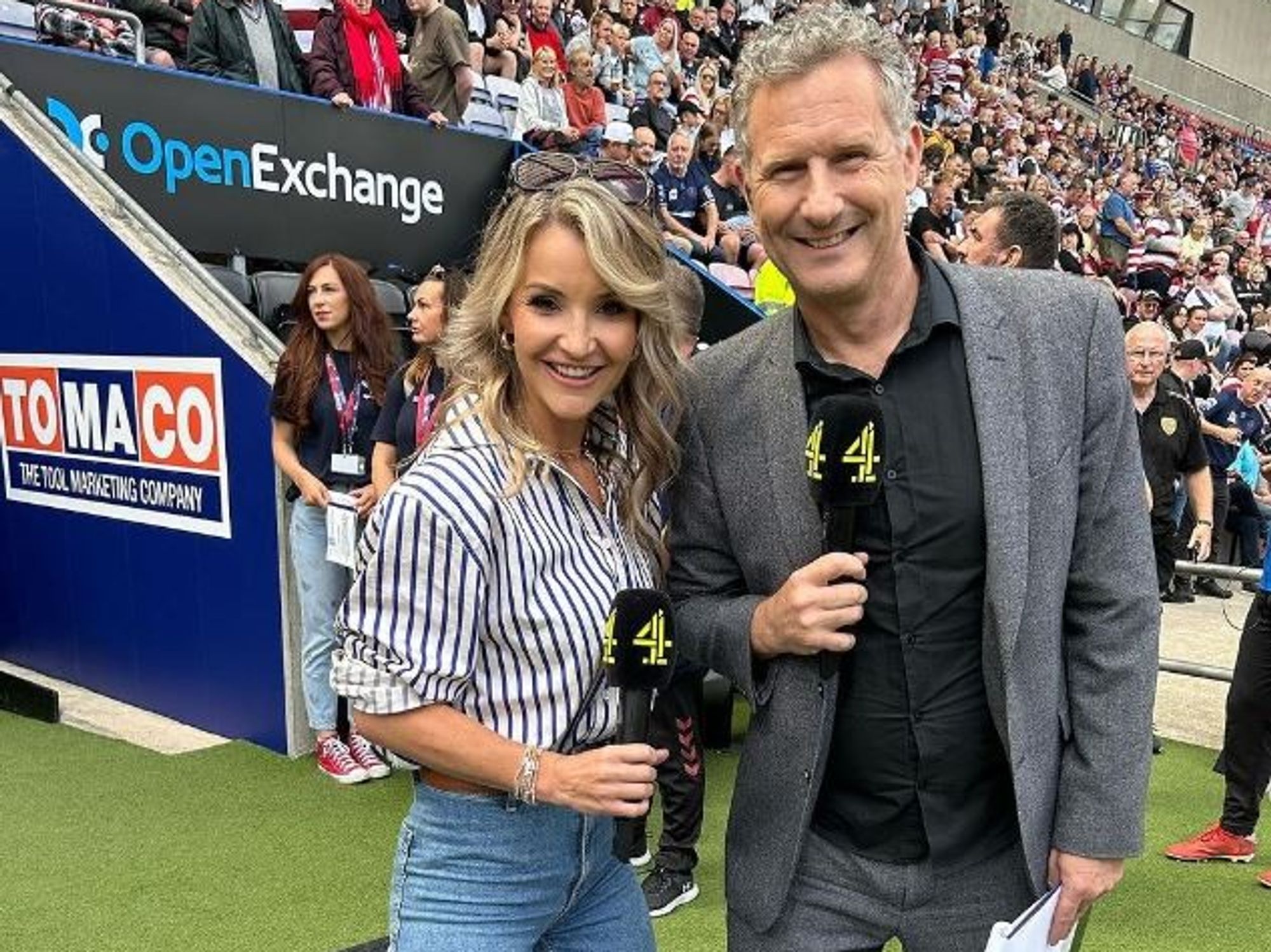 Helen Skelton and Adam Hills