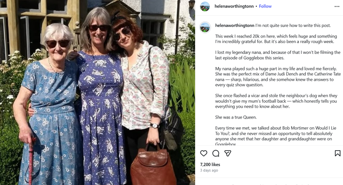 Helena Worthington Instagram post