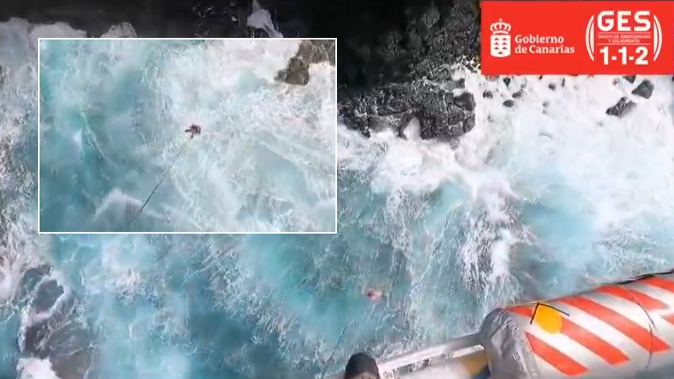 Helicopter rescue footage