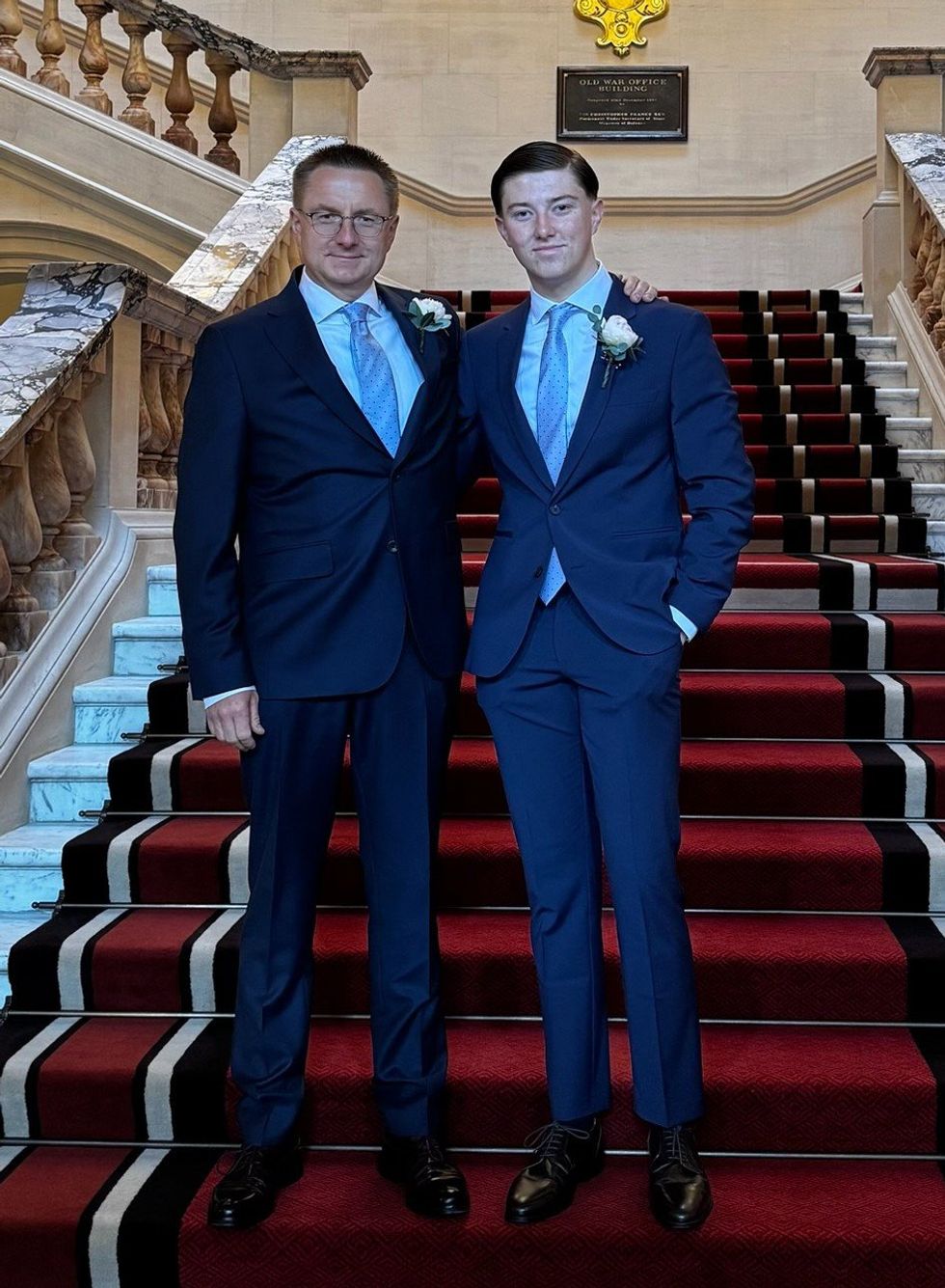 Henry Nowak and proud father Mark