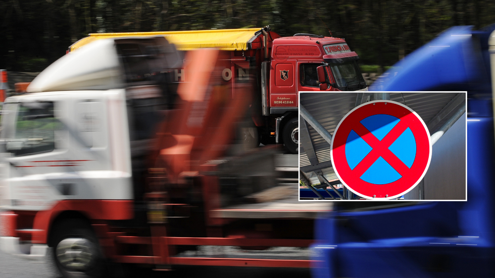 HGV and no stopping sign