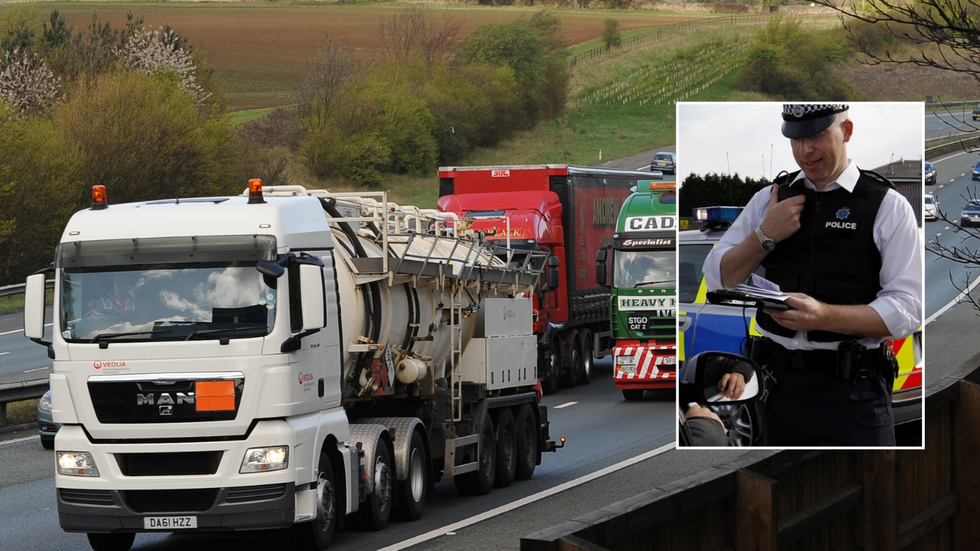 HGV and UK police officer