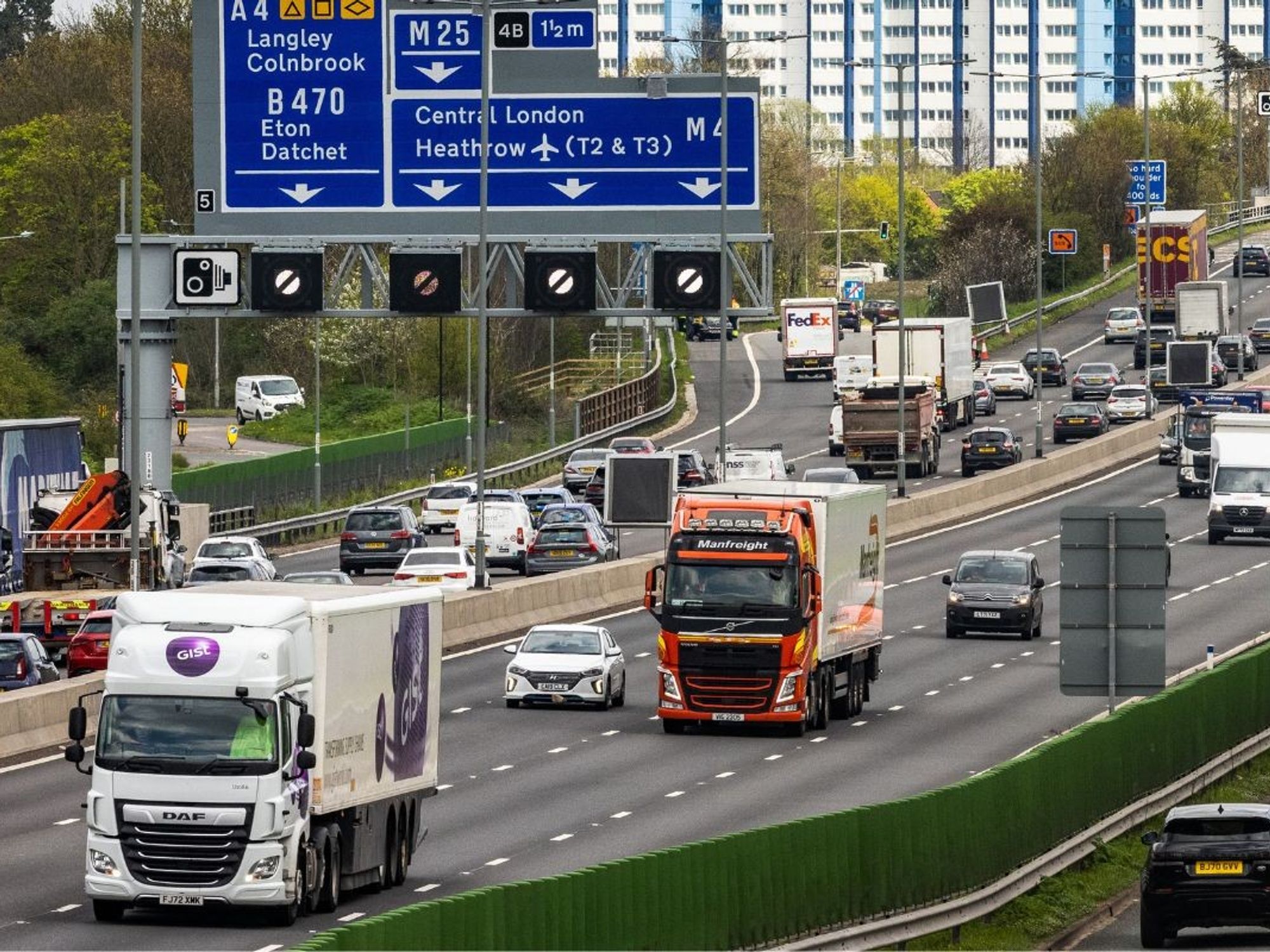 HGVs driving in London