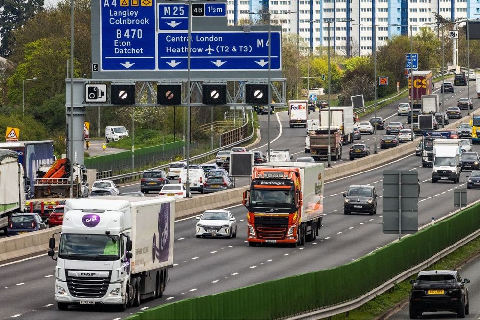 HGVs driving in London