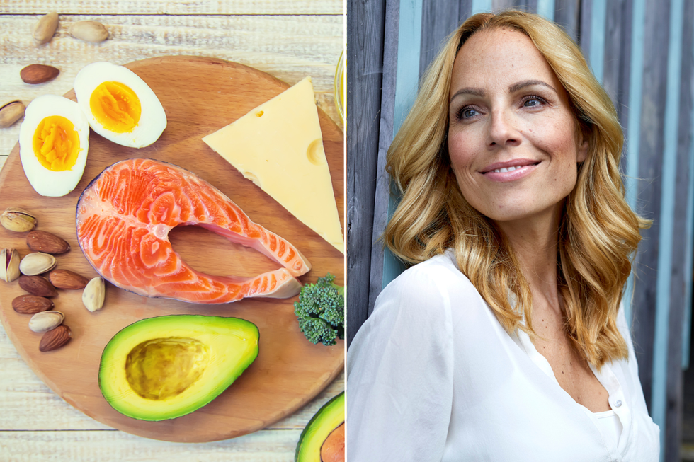 High fat foods / woman in 50s