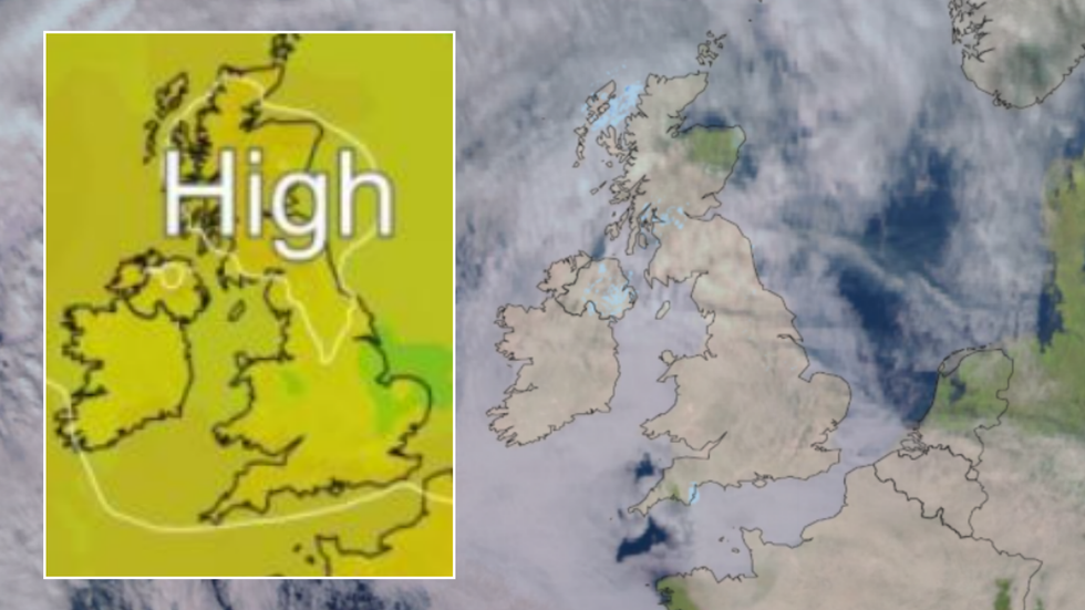 High pressure map/map of fog