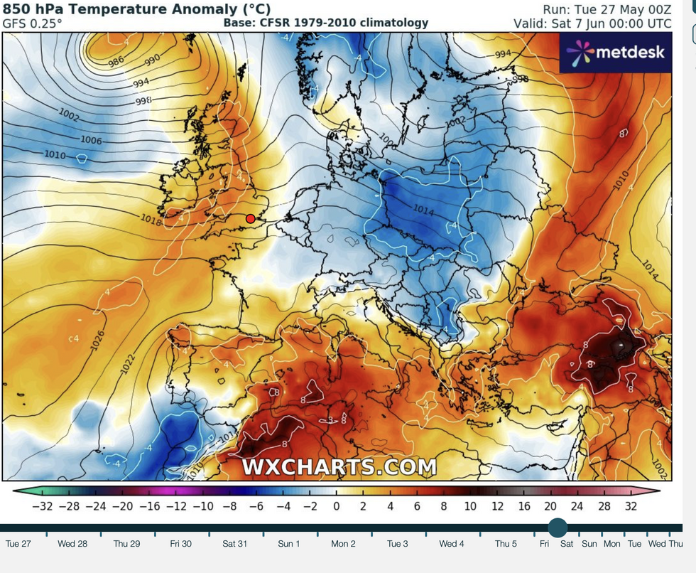 High pressure returns in June and brings in the warmth