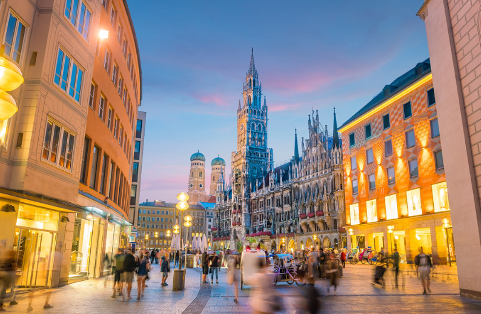 High street in Munich, Germany