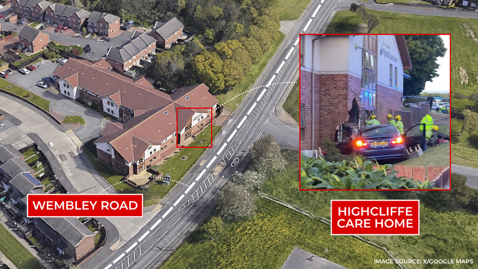 Highcliffe Care Home crash map