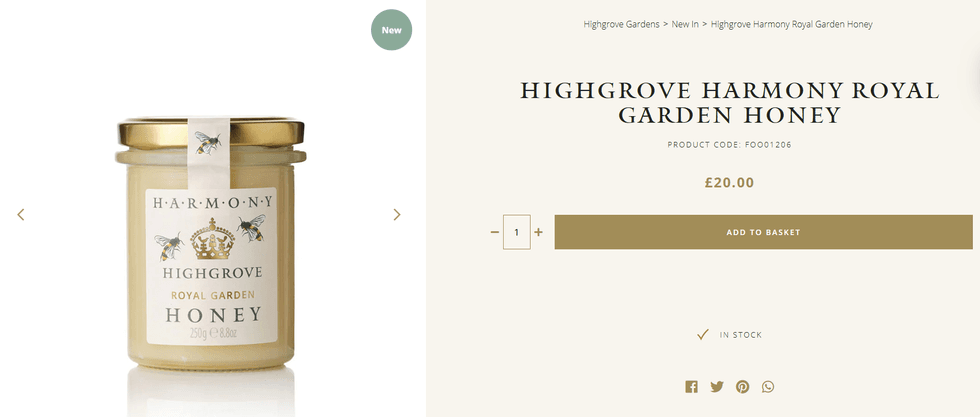 Highgrove Harmony Royal Garden Honey