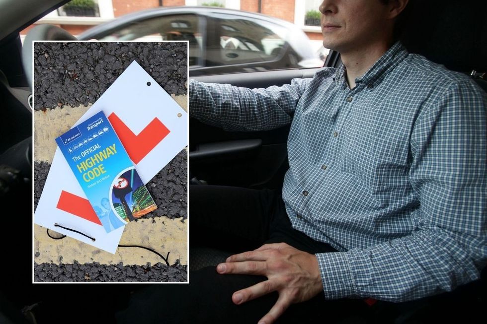 Highway Code and a man driving without a seatbelt