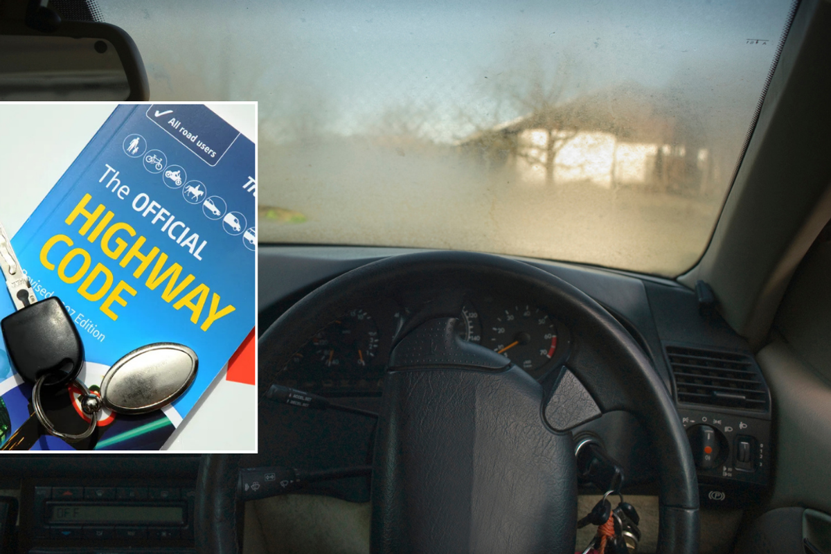 Highway Code and fogged up window