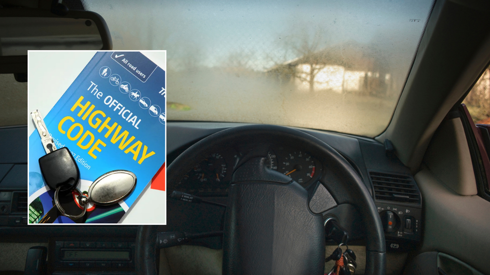 Highway Code and fogged up window