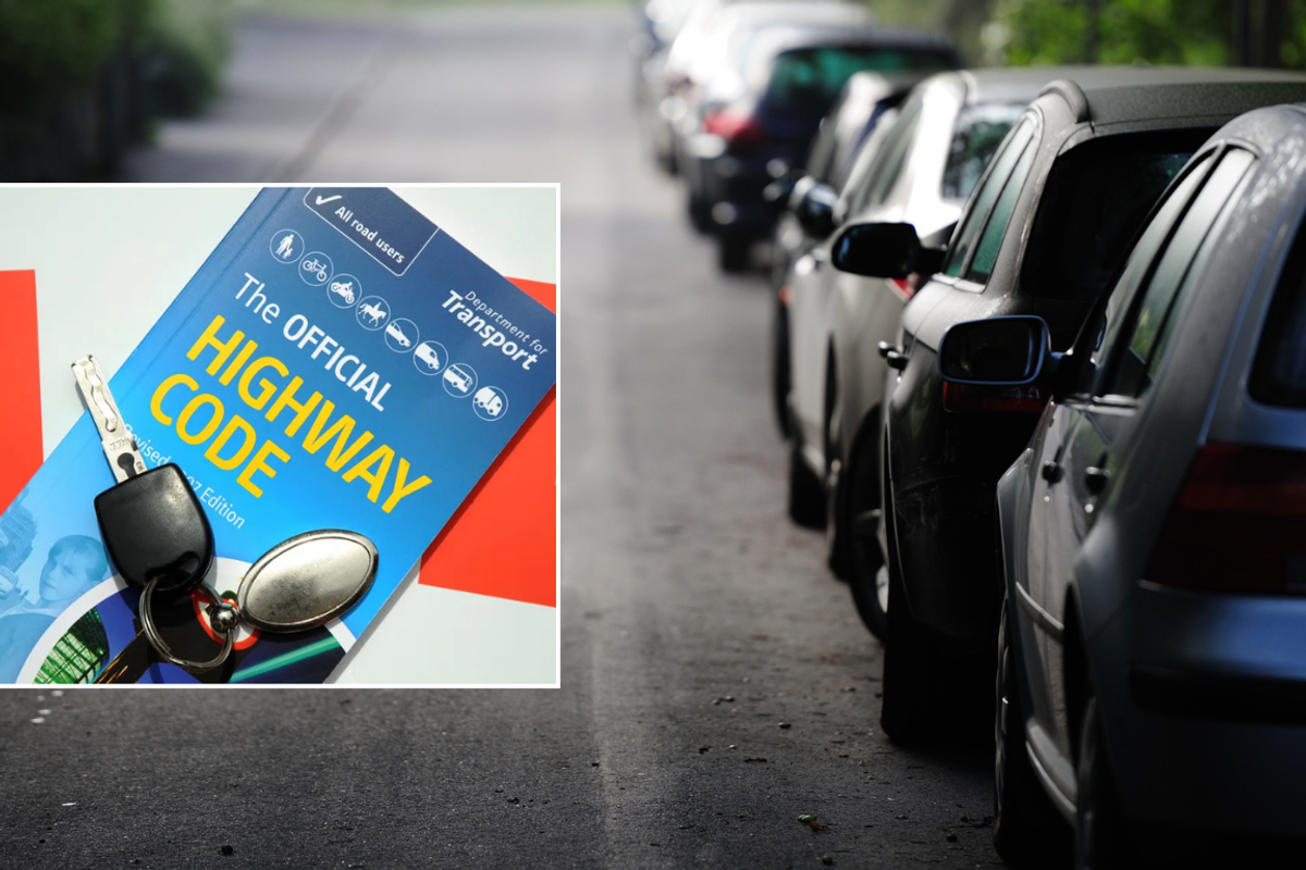 Highway Code and parked cars and night