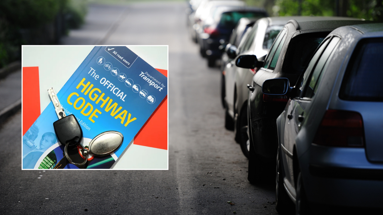 Highway Code and parked cars and night