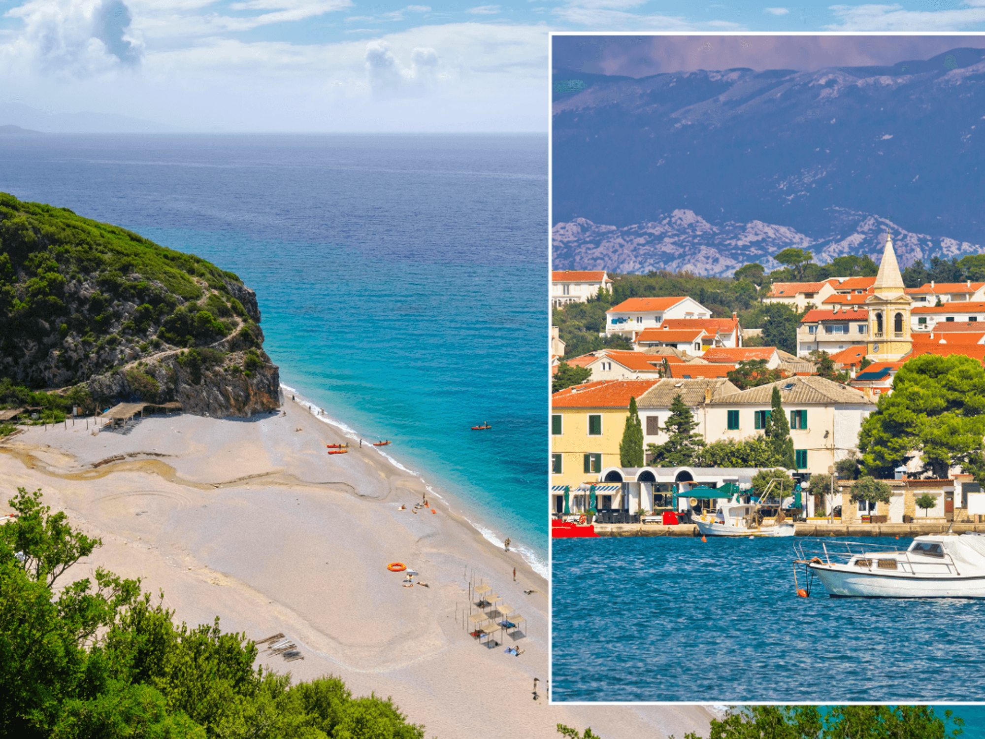 Himarë Albania riviera / Novalja Croatia Pag