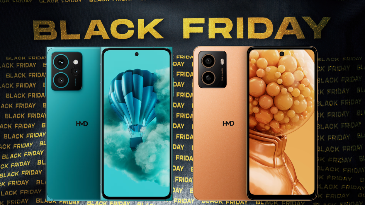 HMD Skyline and HMD Pulse Plus pictured side-by-side with a Black Friday banner in the background