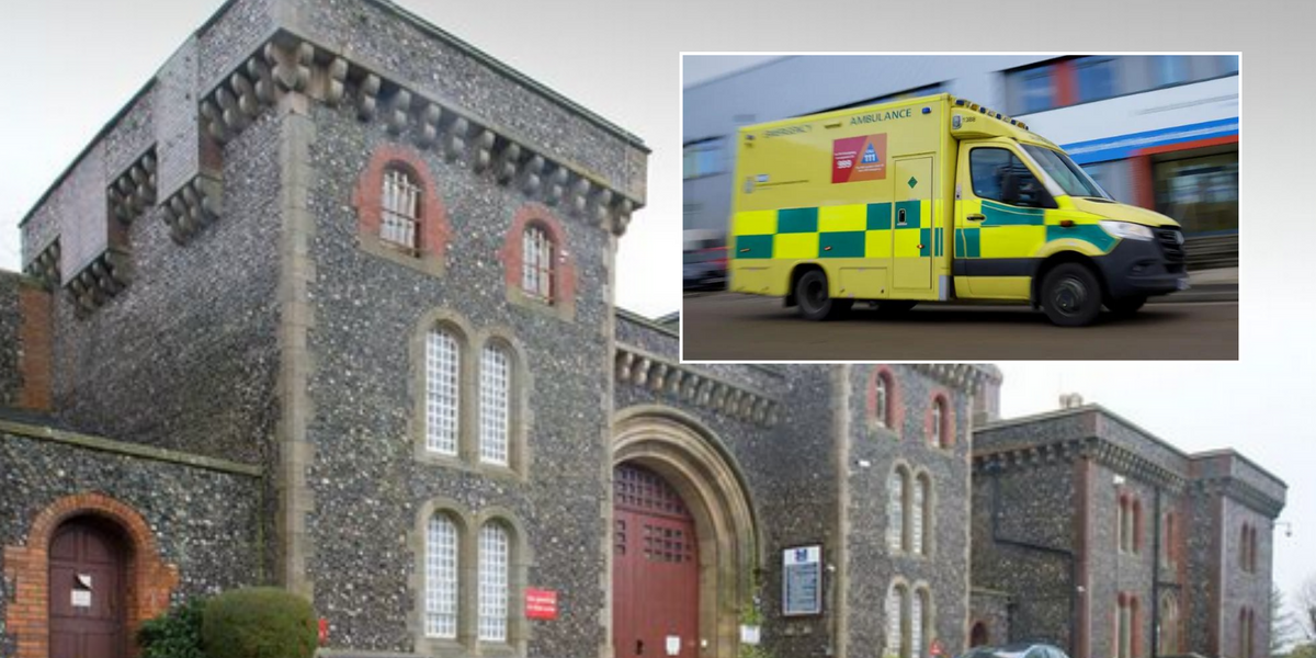 NextImg:Two inmates rushed to hospital in life-threatening condition and 13 others being treated after feeling unwell in 'major incident'