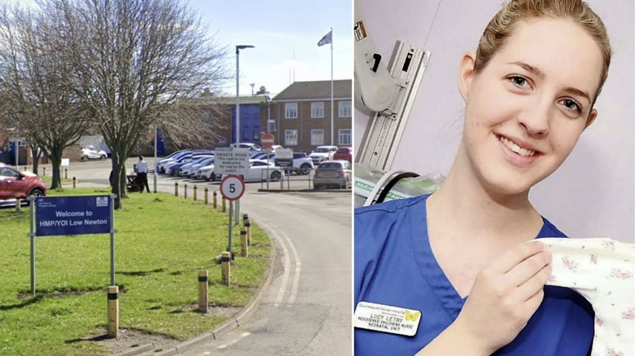 HMP Low Newton (left) and Lucy Letby (right)