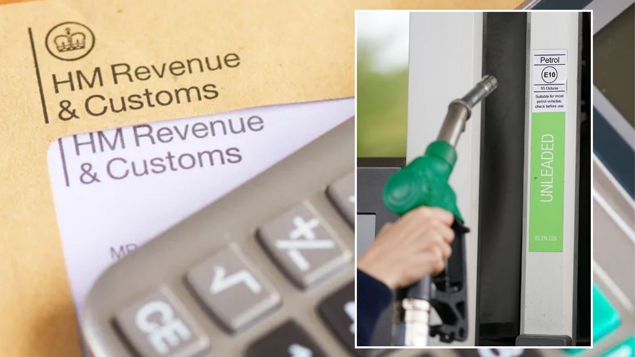 HMRC letter and a petrol pump