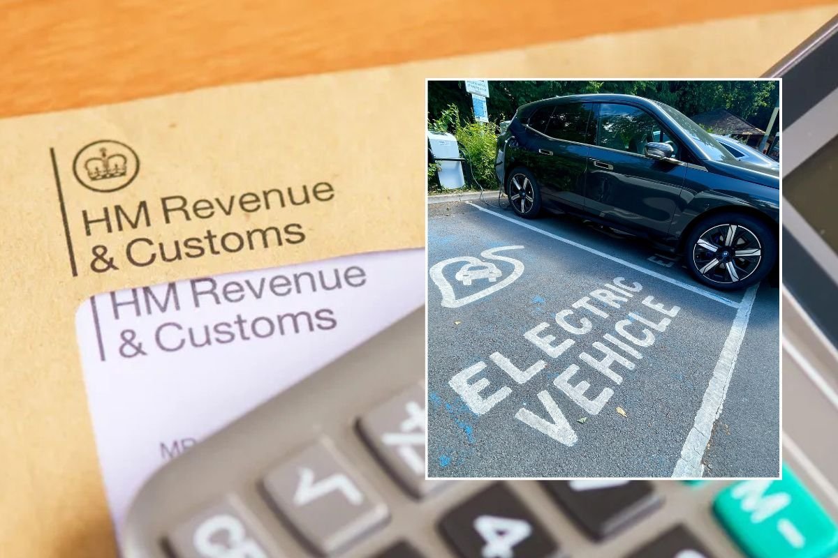 HMRC letter and an electric car charging