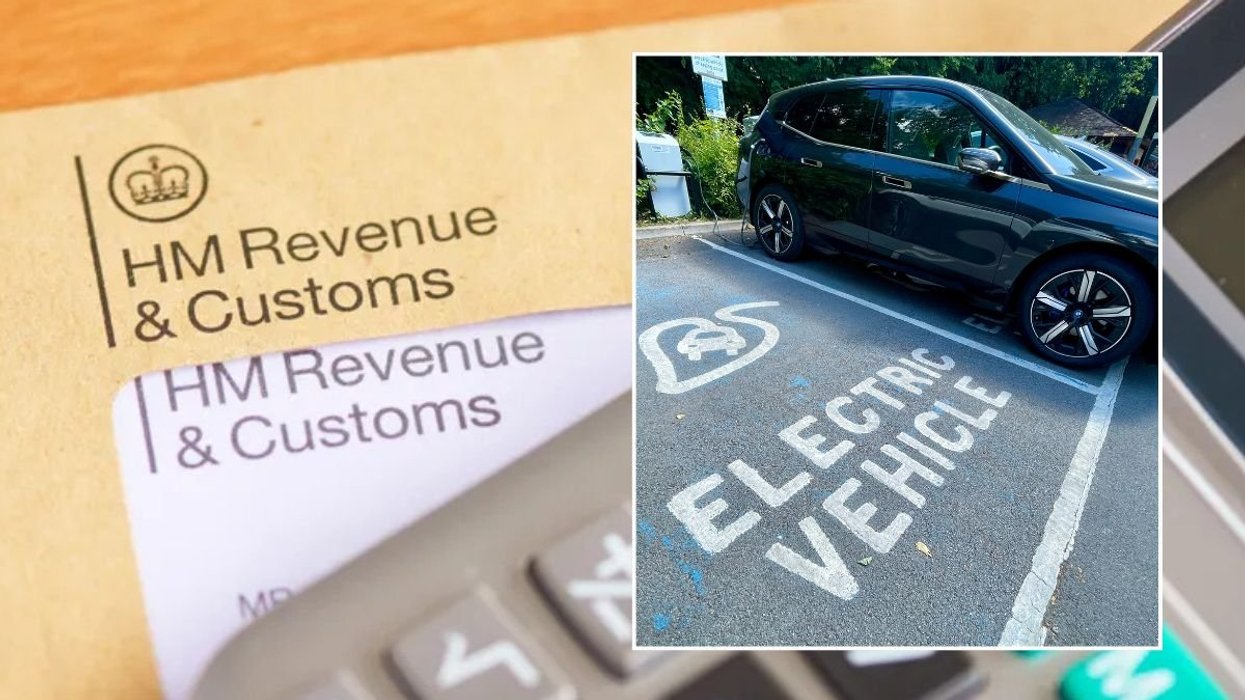 HMRC letter and an electric car charging