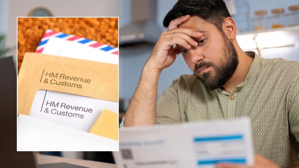 HMRC letter and worried man