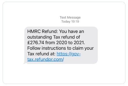 HMRC tax refund scam alert as Briton is sent suspicious text