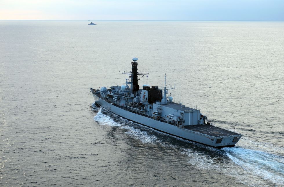HMS Iron Duke follows RFS Stoiky