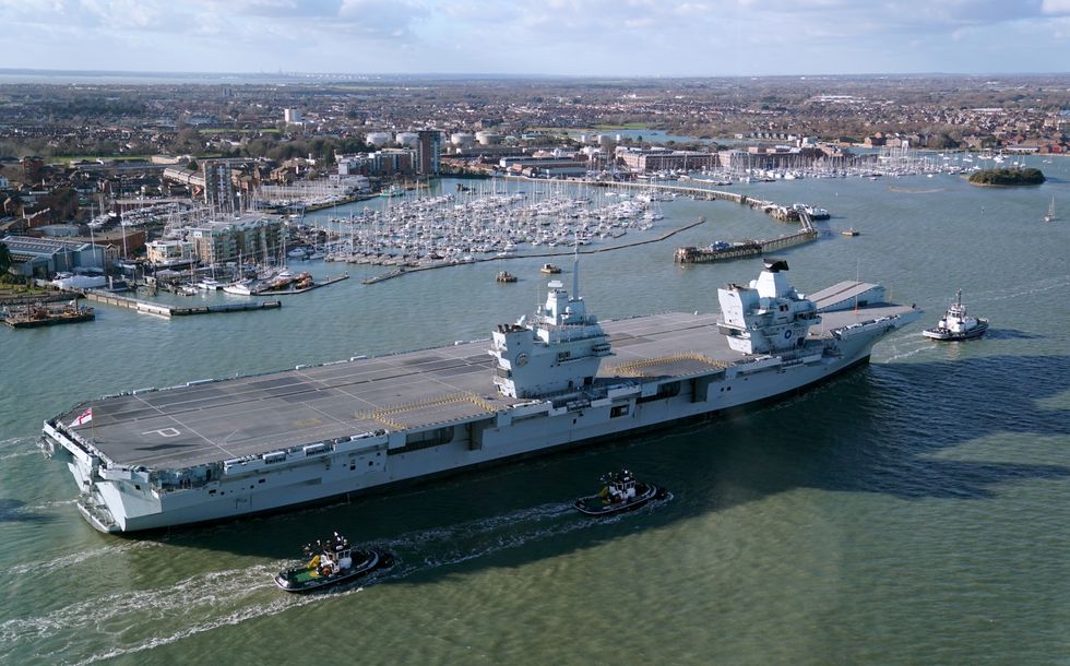 HMS Prince of Wales ground to a halt shortly after setting sail.