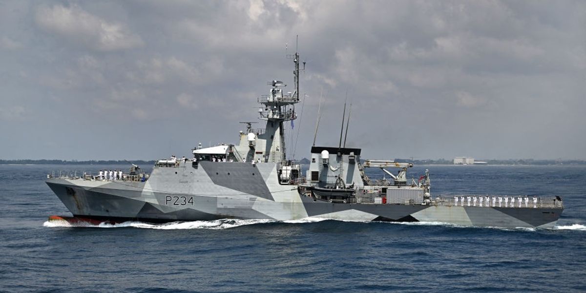 NextImg:China fuming with Britain as HMS Spey passes through Taiwan Strait in what Beijing calls 'intentional provocation'
