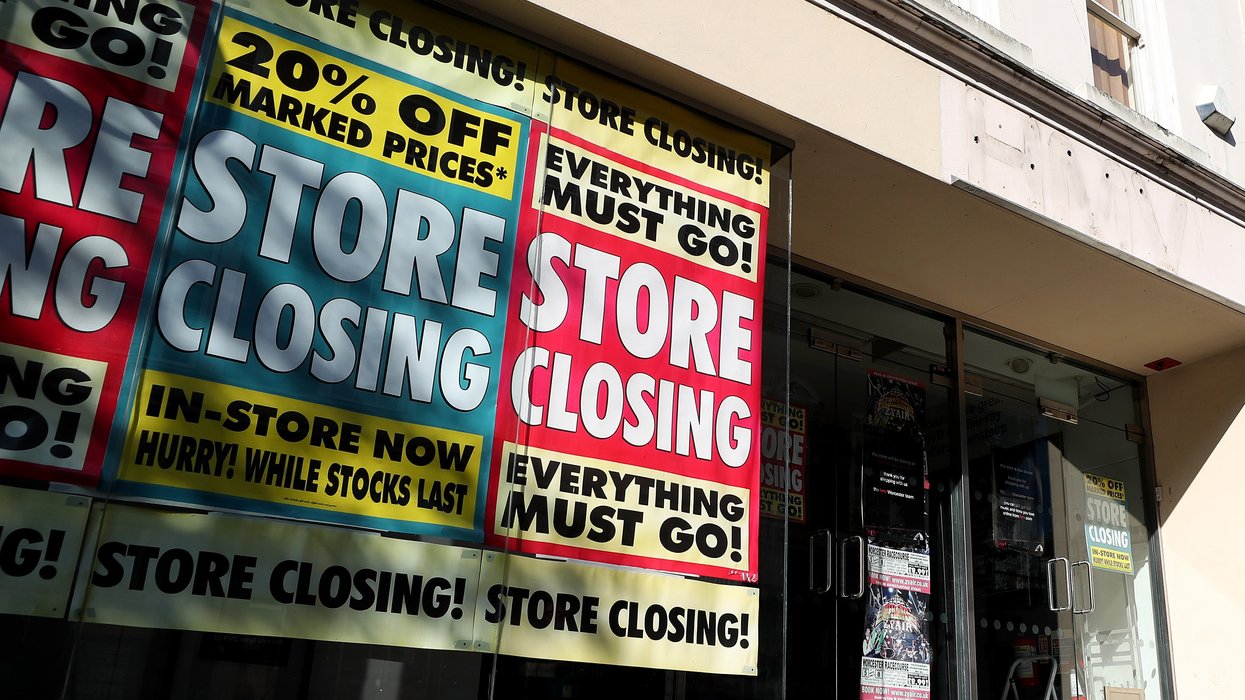 HMV closed on the High Street, Worcester.