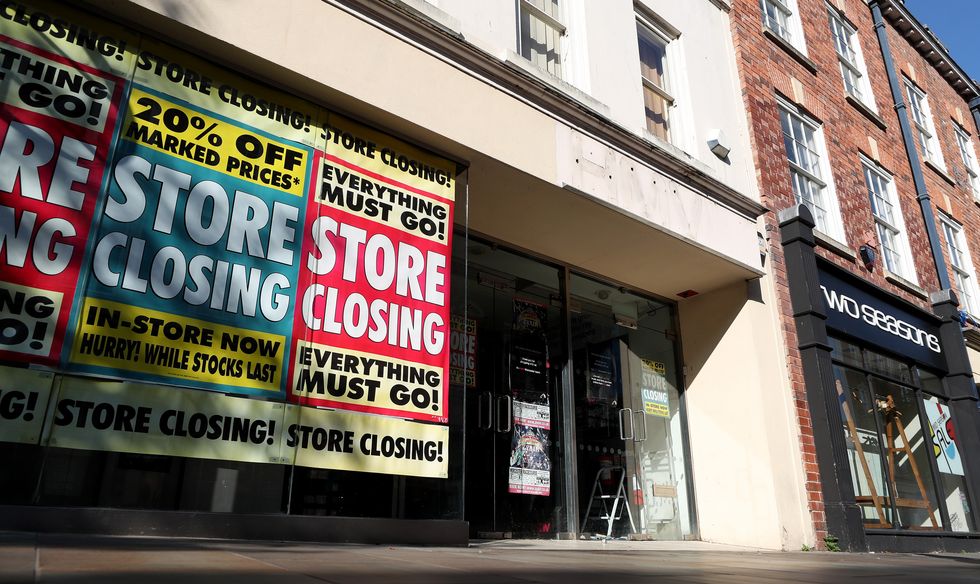 HMV closed on the High Street, Worcester.