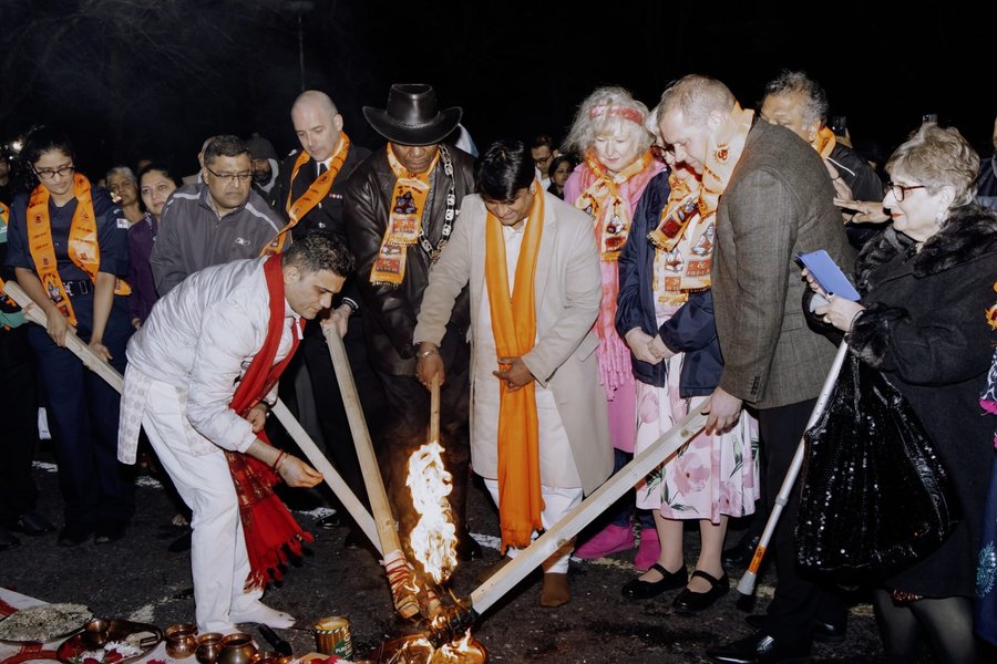 Holi celebrations at Harrow Civic Centre