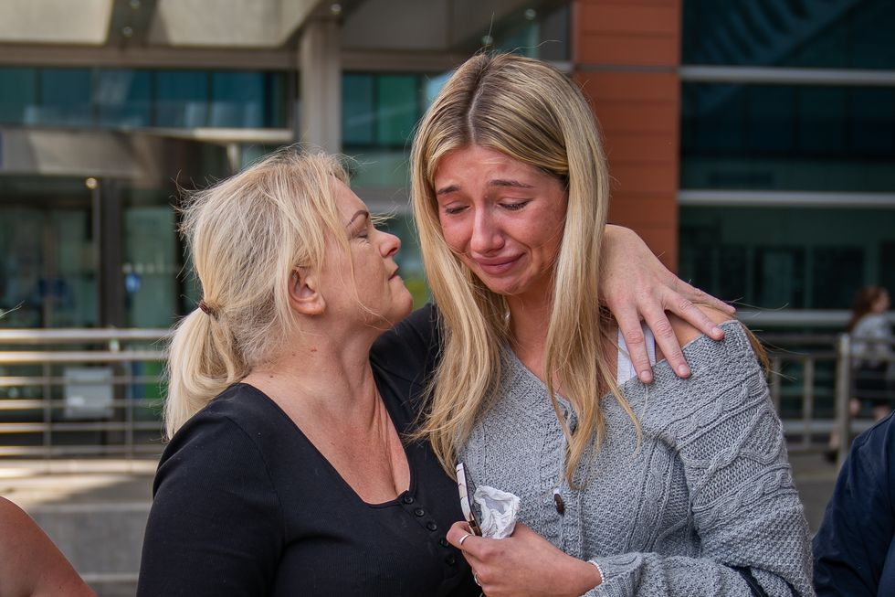 Hollie Dance (left) with Ella Carter outside the Royal London hospital in Whitechapel, east London, speaking to media following the death of her 12 year old son Archie Battersbee. Picture date: Saturday August 6, 2022.