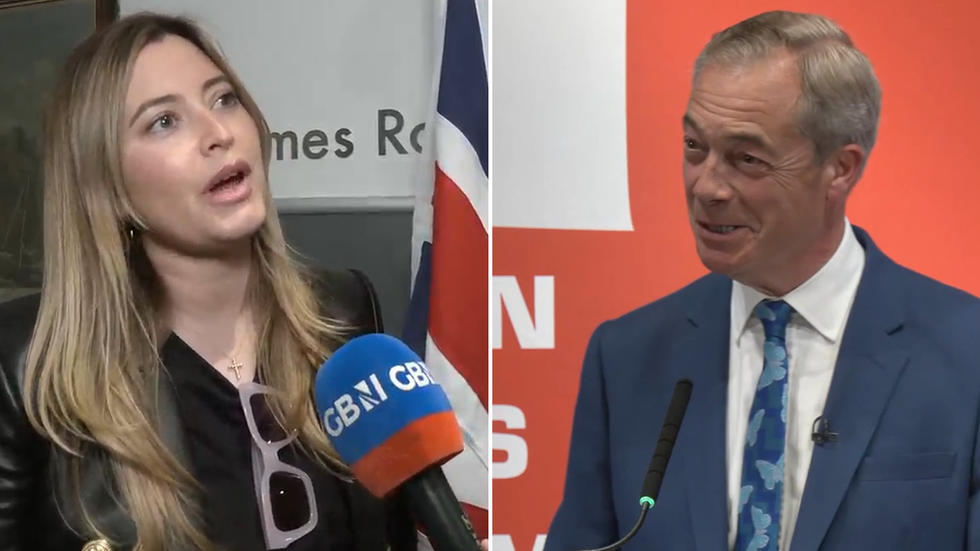 Holly Valance and Nigel Farage