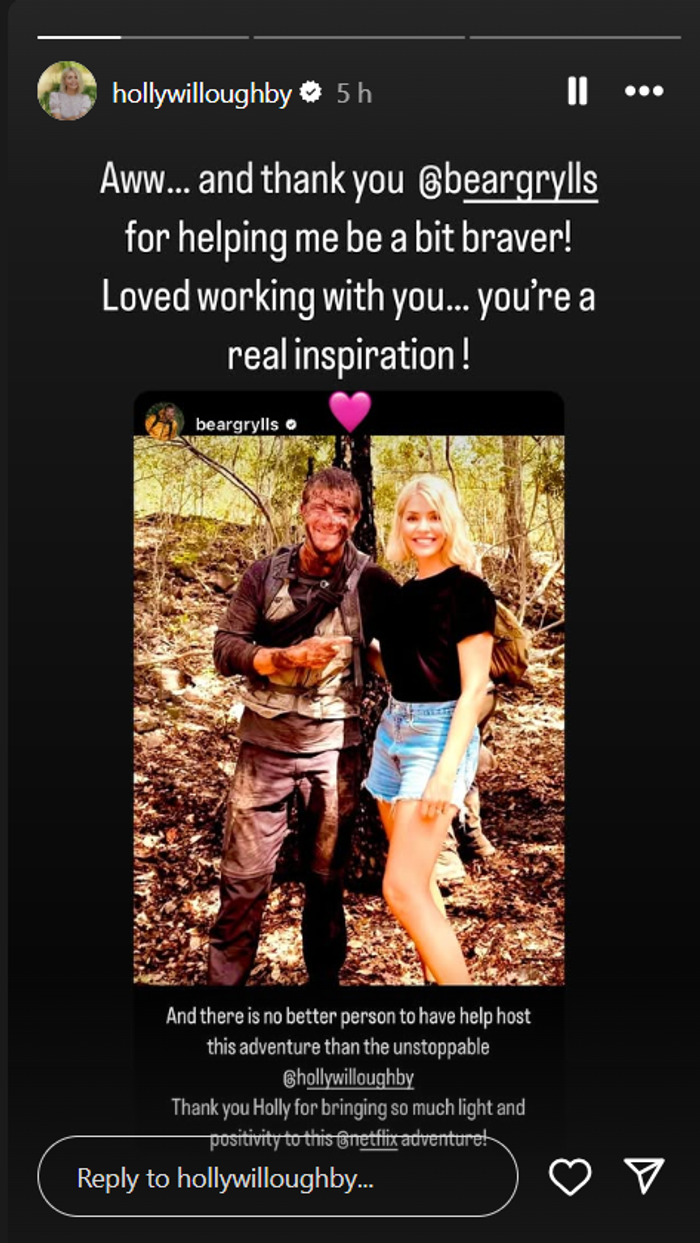 Holly Willoughby and Bear Grylls