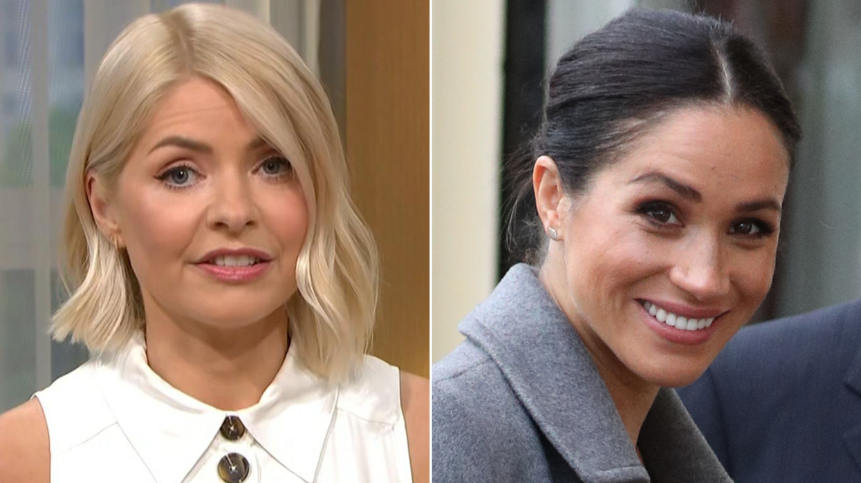 Holly Willoughby (left) and Meghan Markle (right)