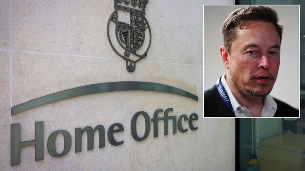 Home Office sign and Elon Musk