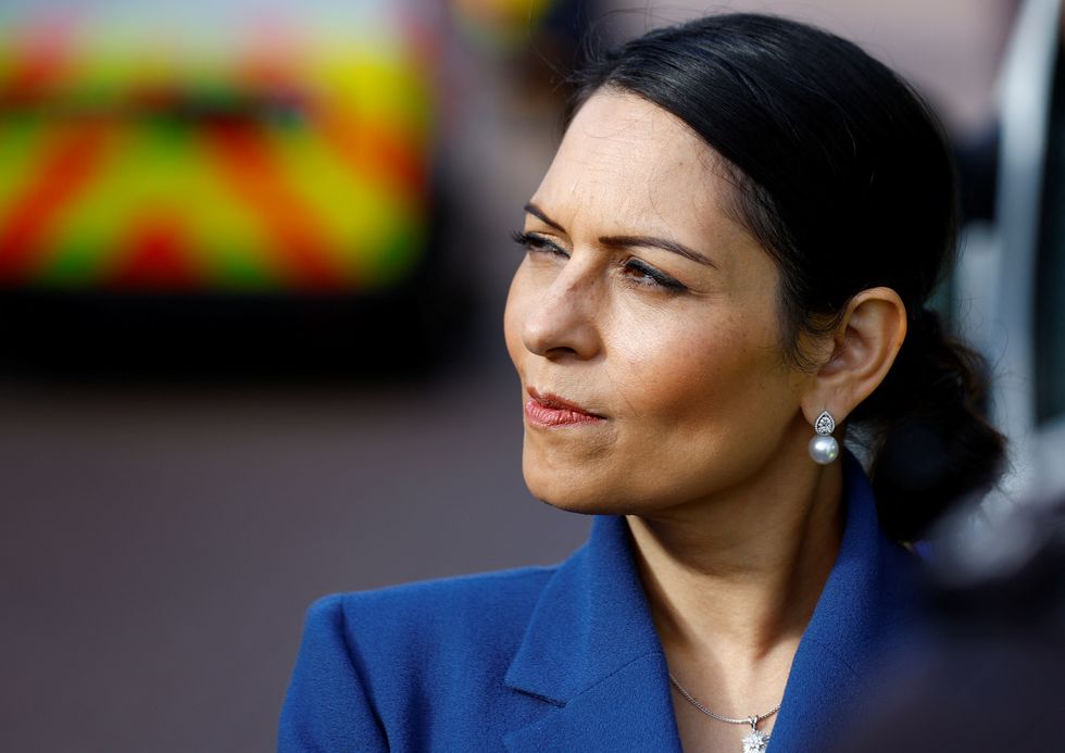 Home Secretary Priti Patel during a visit to Thames Valley Police, at Milton Keynes Police Station in Buckinghamshire. Picture date: Wednesday August 31, 2022.