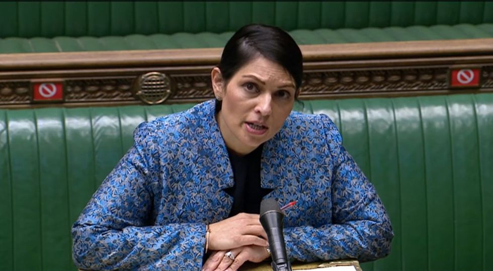 Home Secretary Priti Patel has apologised for falling conviction rates for rape.