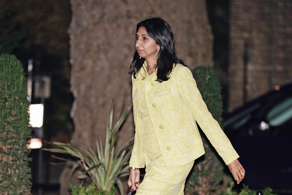 Home Secretary Suella Braverman arrives at 10 Downing Street in London. Picture date: Monday October 17, 2022.