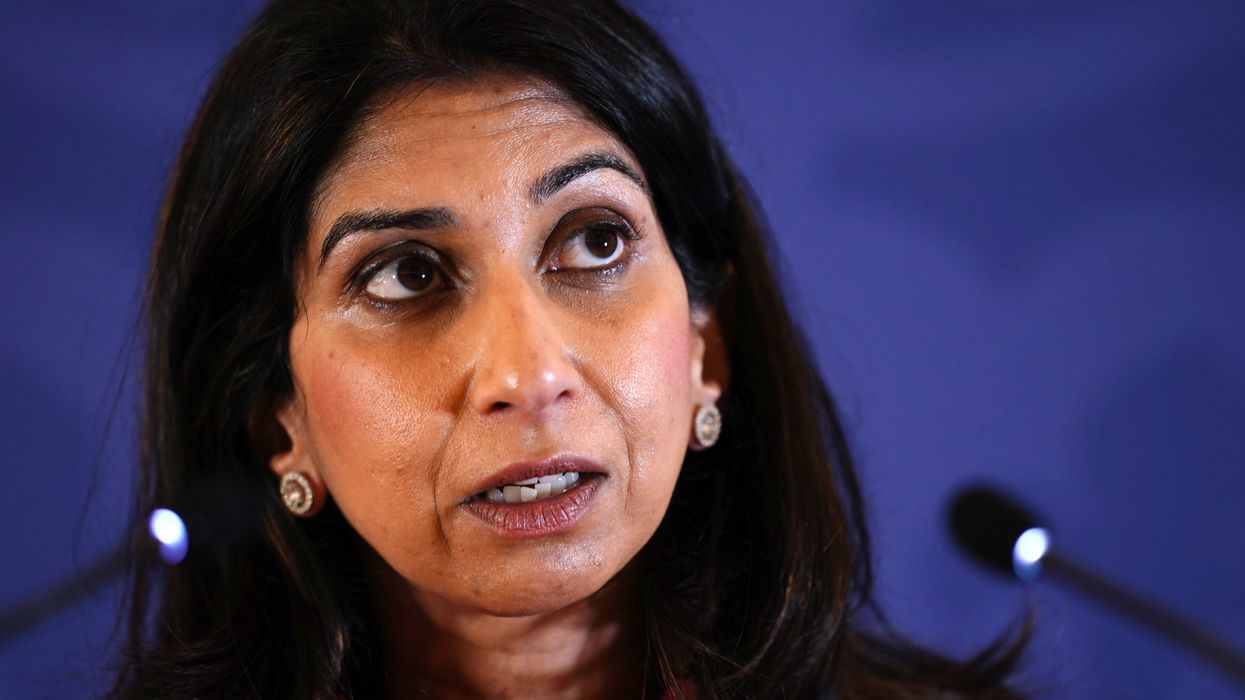 Home Secretary Suella Braverman during her speech in Westminster, London