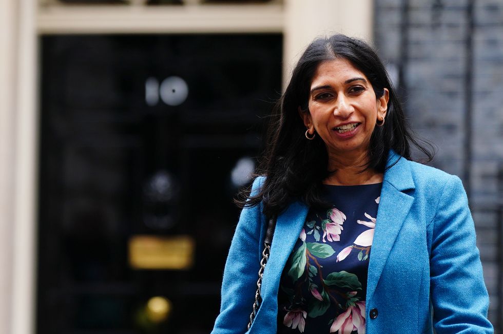 Home Secretary Suella Braverman, leaves Downing Street, Westminster, London, after the first Cabinet meeting with Rishi Sunak as Prime Minister. Picture date: Wednesday October 26, 2022.