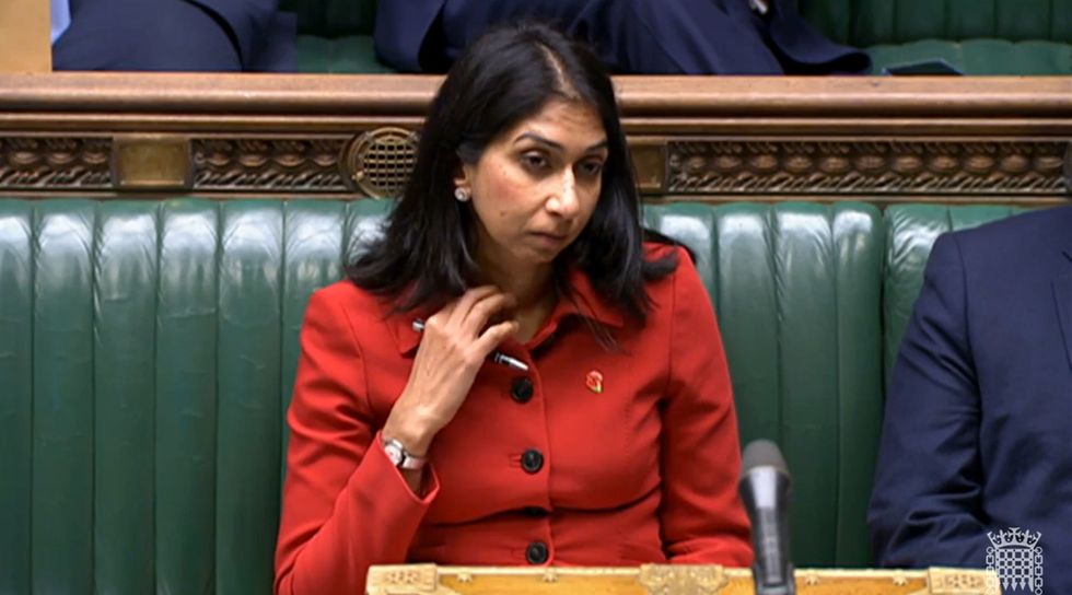 Home Secretary Suella Braverman listens to Shadow Home Secretary Yvette Cooper's response to her statement in the House of Commons, London, where she faced questions about the problems with conditions at migrant holding facilities in Manston, Kent. Picture date: Monday October 31, 2022.