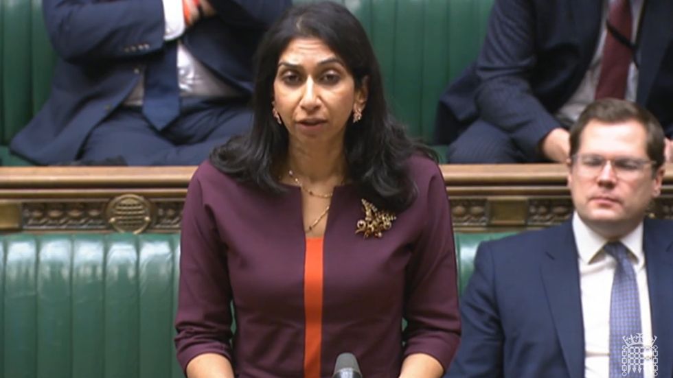 Home Secretary Suella Braverman making a statement to MPs in the House of Commons, London. Ms Braverman has said she is %22committed%22 to making the plan to send migrants to Rwanda work after the High Court ruled that the policy is lawful. Several challenges were brought against the proposals announced by then-home secretary Priti Patel in April, which she described as a %22world-first agreement%22 with the east African nation in a bid to deter migrants from crossing the Channel. Picture date: Monday December 19, 2022.