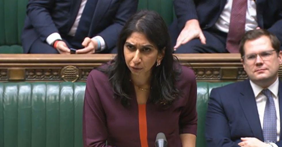 Home Secretary Suella Braverman making a statement to MPs in the House of Commons, London. Ms Braverman has said she is %22committed%22 to making the plan to send migrants to Rwanda work after the High Court ruled that the policy is lawful. Several challenges were brought against the proposals announced by then-home secretary Priti Patel in April, which she described as a %22world-first agreement%22 with the east African nation in a bid to deter migrants from crossing the Channel. Picture date: Monday December 19, 2022.