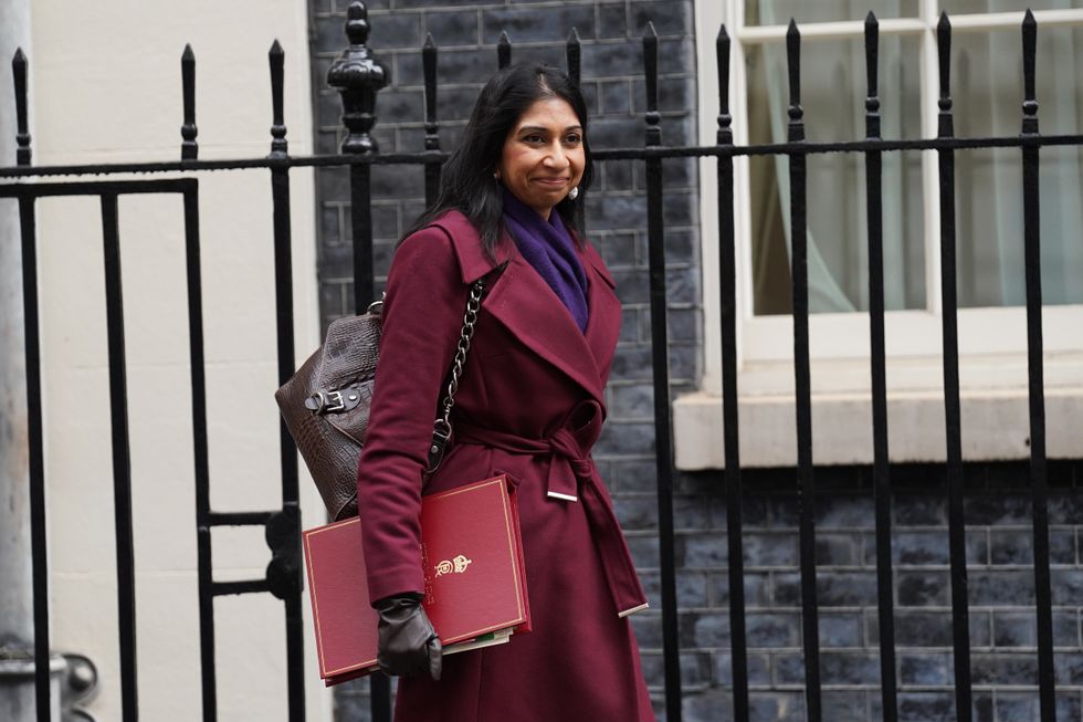 Home Secretary Suella Braverman walking towards 10 Downing Street