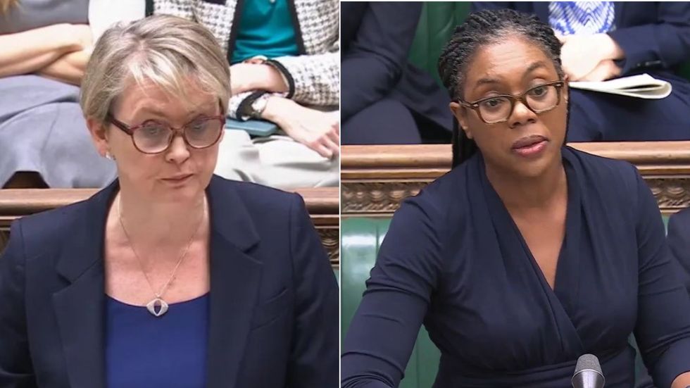 Home Secretary Yvette Cooper and Conservative leader Kemi Badenoch