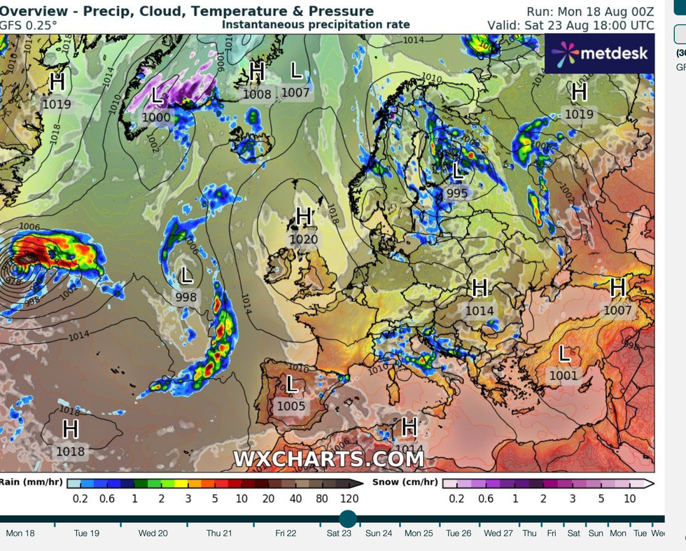 Homegrown high pressure over the UK